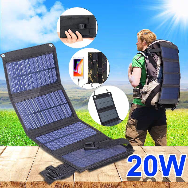 Usb Charger Dynamo - Foldable Solar Panel 20W 50W 60W