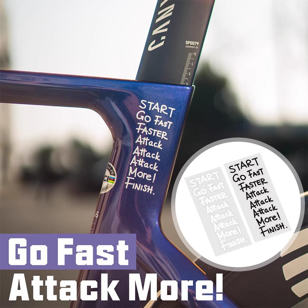 Cycling Quote - Cycling Motivation Quote Sticker Go Fast