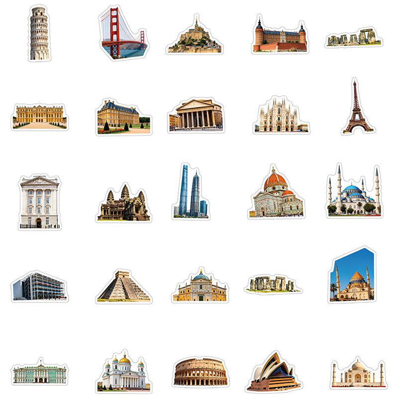50PCS Famous City Landmark Tra - Cycling Journey 评论和价格