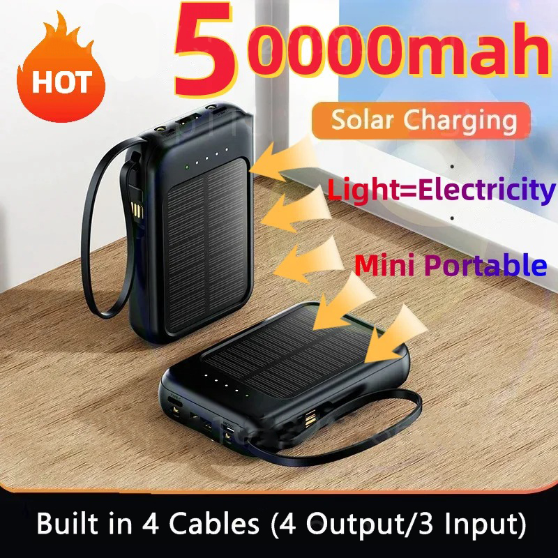 Power bank 50000mah Solar Powe - Usb Charger Dynamo 评论和价格