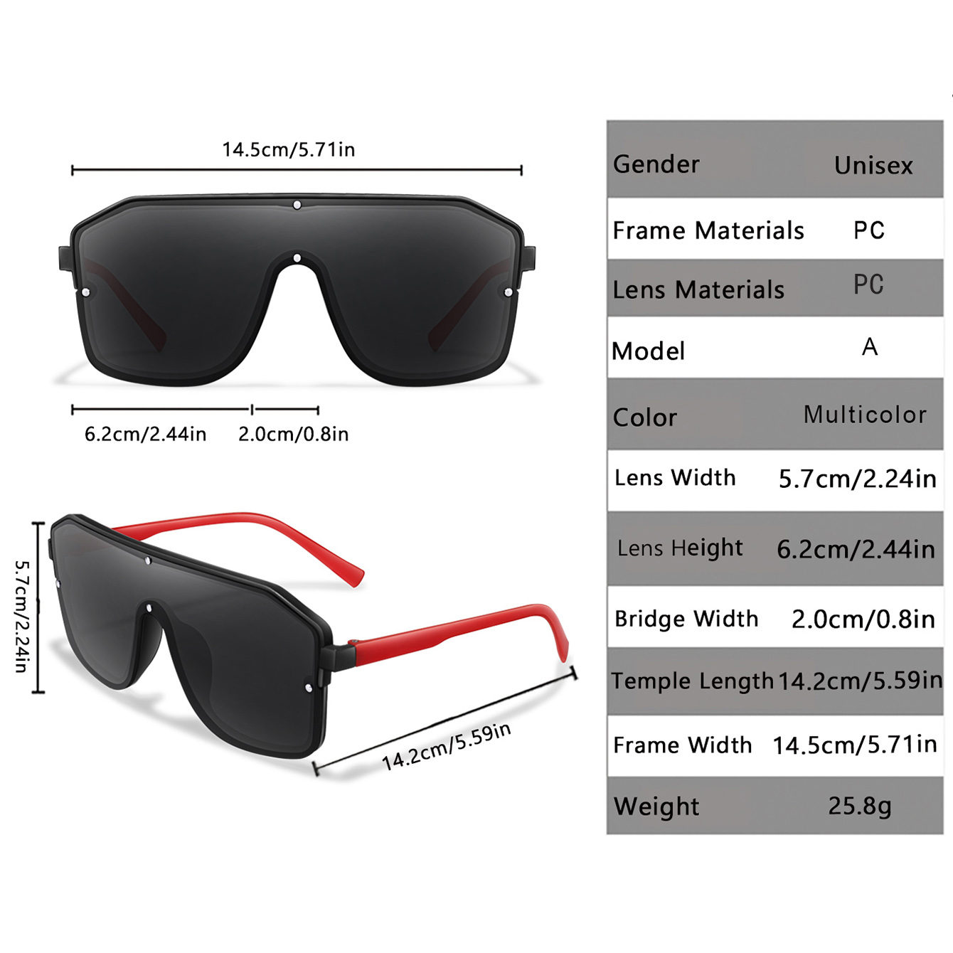 New Brand Square Big Frame Sun - Cycling Zones 评论和价格