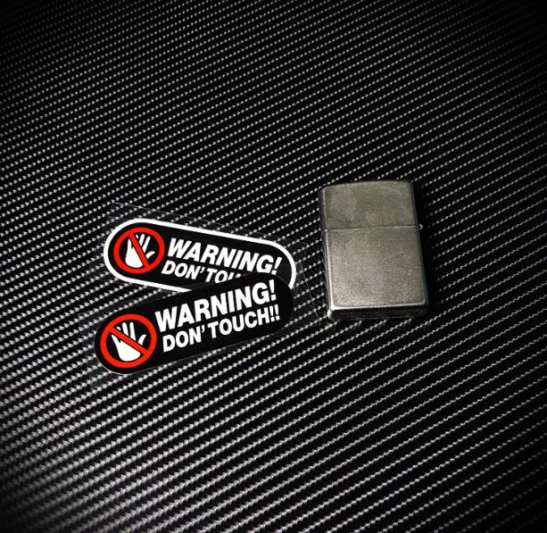 Warning Don't Touch  Sticker R - Cycling Quote 评论和价格