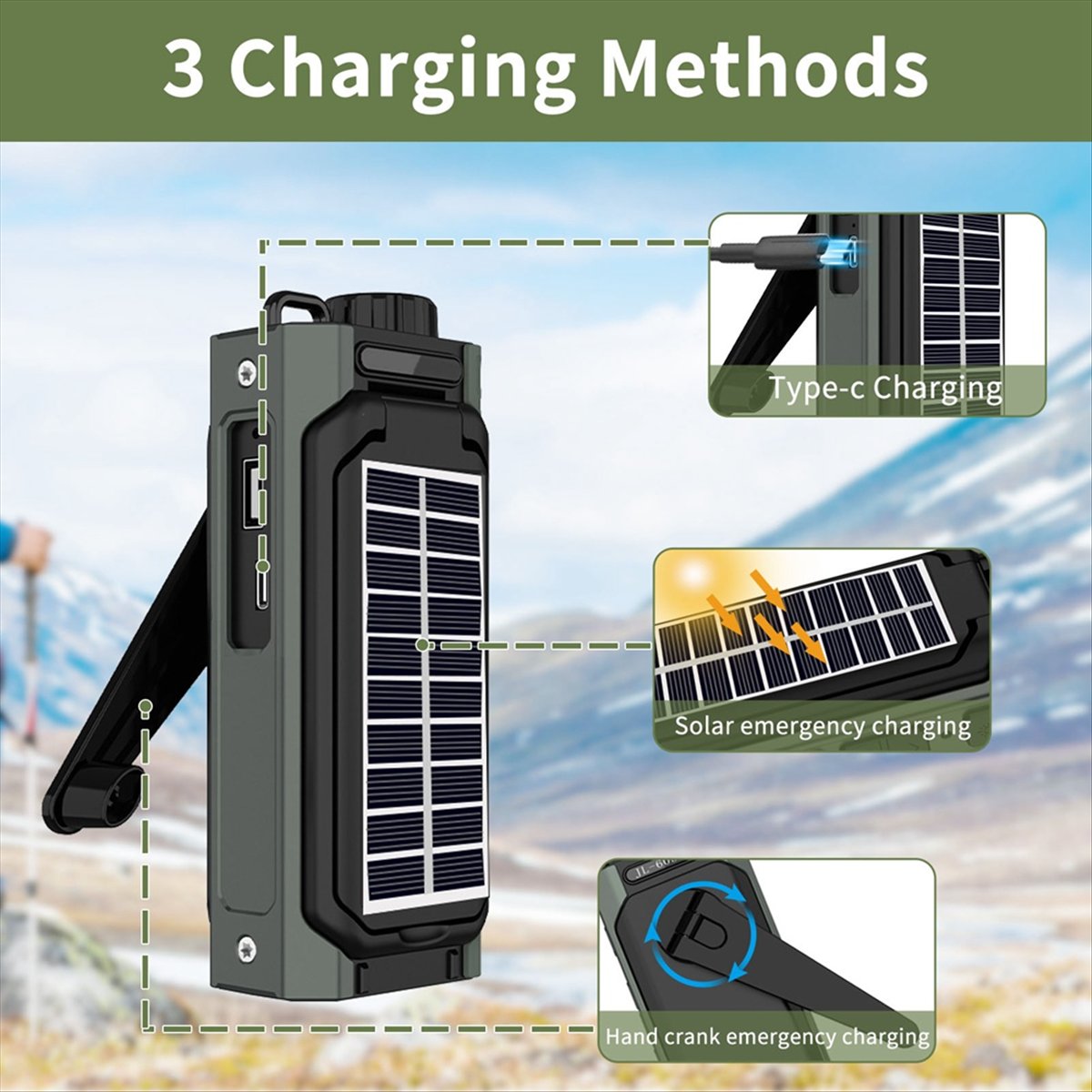 A26Z Portable Solar Radio, Eme - Usb Charger Dynamo 评论和价格