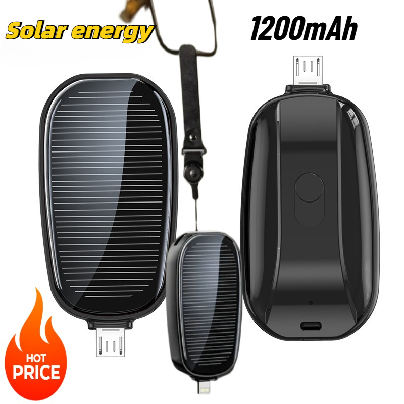 1200mAh Solar Mini Power Bank  - Usb Charger Dynamo 评论和价格