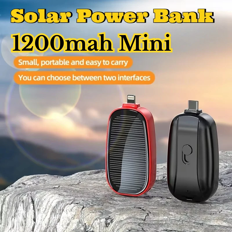 1200mAh Solar Mini Power Bank  - Usb Charger Dynamo 评论和价格