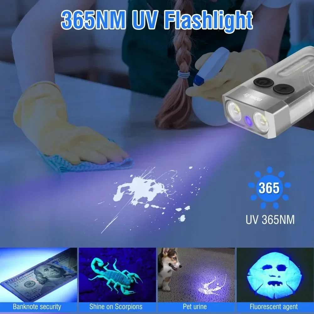 BORUiT V10 Keychain UV LED EDC - Cycling To Work 评论和价格